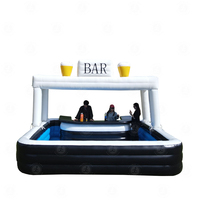 Bar aquatique gonflable portable en PVC, 15ft-8ft, prix usine, durable et orienté divertissement