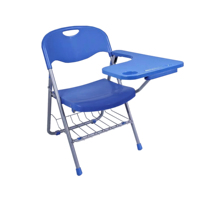 Chaise d'école pliable moderne de haute qualité en métal avec tableau d'écriture et composants en plastique, multifonctionnelle pour application extérieure