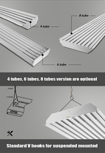 Chất lượng cao LED tuyến tính cao bay ánh sáng đồ đạc với phản xạ T8 T5 ống cho kho & cửa hàng máy chiếu - Product Image 3