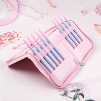 Kit de brosse à ongles rose Design de luxe Logo personnalisé Outil cosmétique Manucure Nail Art Accessoires Brosses Porte-sac Étui pour brosse à ongles