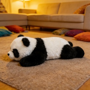 Muñeco de Peluche Personalizado de Panda Gorda Princesa, Adorable y Suave, con Bufanda de Acrílico Tejida, de Algodón PP y Malla - Product Image 4