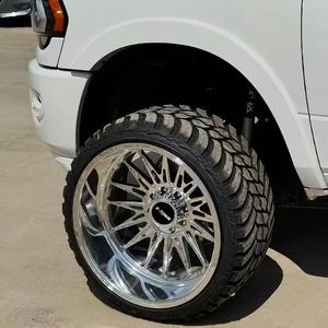 Polierte Silberne Tiefbett Felge Konkav Offroad 24x14/12 8x170/8x180/6x139.7/8x165.1 Geschmiedete Räder für SUV Pickup <span class=keywords><strong>Truck</strong></span> Ford - Product Image 1