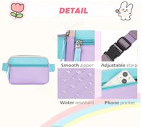 Tas Pinggang untuk Anak Perempuan Remaja Anak-anak Bahan Oxford Tahan Air Penutup Ritsleting Tas Sabuk Selempang Mini Lucu Hadiah Ulang Tahun