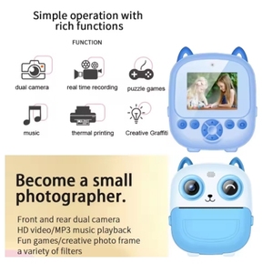 S5 Cute Children Cámara digital Impresión instantánea para niños Cámara de impresión térmica Cámara de impresión instantánea de <span class=keywords><strong>fotos</strong></span> Video Juguetes - Product Image 3