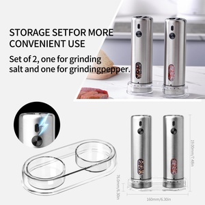 110ML External Adjustment Rechargeable Salt <b>Grinder</b> Gift Set Adjustable Stainless Steel <b>Pepper</b> <b>Grinder</b> - Product Image 4