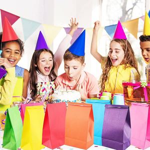 Bolsas de Regalo de Papel Kraft para Fiestas, Bolsitas de Papel para Donuts, Bolsitas Pequeñas para Regalos de Cumpleaños Infantiles, Bodas - Product Image 5