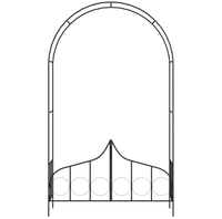 Haute qualité grand métal lune porte arc extérieur jardin Melina métal tonnelle arc avec arbre de vie Design cadre en fer Durable