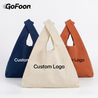 Sac fourre-tout en toile de coton recyclé avec impression de logo personnalisé, réutilisable, portable, pour femmes, pour les courses et les courses alimentaires