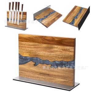 Juego de tablas de cortar de madera maciza de teca, cuadradas, antiolor, antibacterianas, fáciles de limpiar, bloques de cortar duraderos - Product Image 2