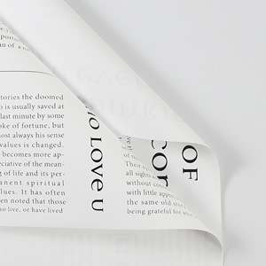 Hot Design Flower <b>Wrapping</b> <b>Paper</b> Single-Sided English Ouya <b>Paper</b> Waterproof BOPP Film for Bouquet Packing - Product Image 3