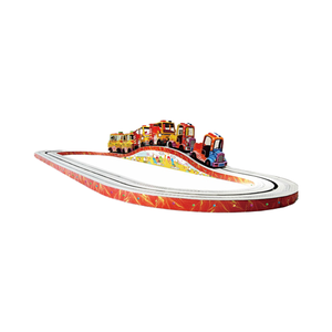 Treno del convoglio durevole in fibra di vetro elettrico per interni/esterni treno di divertimento per centri commerciali parchi divertimento autoscontro prodotto - Product Image 4