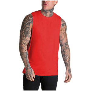 Gilet de fitness d'été pour hommes décontracté confort respirant séchage rapide couleur unie T-shirt Spandex/coton bouffée impression transpiration - Product Image 2