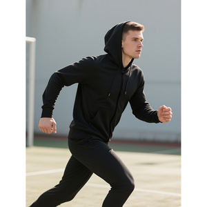 Sweat à capuche zippé décontracté pour homme avec poches Sweat à capuche confortable pour l'extérieur - Product Image 4