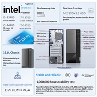 Lenovo Yangtian M460 PC Desktop Bisnis Baru Intel Core I3-14100 8GB 512GB SSD Grafis Terintegrasi Windows 11 Office Untuk Penggunaan Rumah