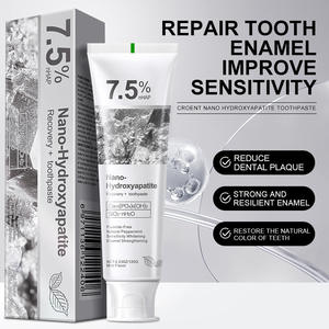 Dentifrice Reminéralisant Organique à 7,5% d'Hydroxyapatite avec Vitamine C, Blanchissant et Soin Parodontal, Sans Fluor, pour Usage Domestique - Product Image 4