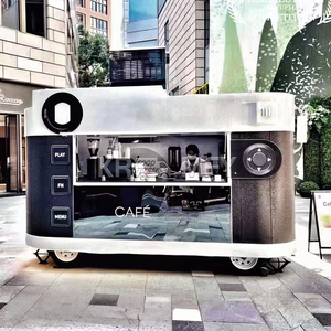 Camion de fast-food en acier inoxydable chinois, café glacé mobile et remorque OEM de boissons pour barbecue à vendre - Product Image 3