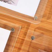 Support de cadre photo magnétique personnalisable en acrylique, présentoir de cartes et d'étiquettes de prix pour bureau