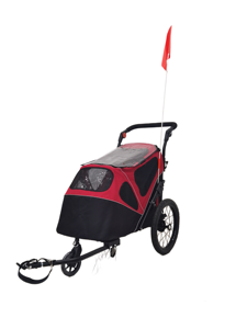 2-in-1 Premium lipat pembawa hewan peliharaan anjing dan kucing sepeda Trailer Jogger nyaman Premium produk perjalanan hewan peliharaan - Product Image 2