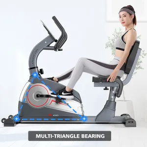 Bicicleta estática profesional reclinada para ancianos, bici de spinning reclinable