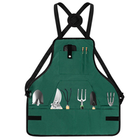Tablier de jardinage robuste avec 12 poches, imperméable, en Oxford 600D, tablier de travail à bretelles croisées pour hommes et femmes