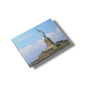 Aimant de réfrigérateur souvenir en cuir PU imprimé UV personnalisé, rectangulaire, paysage - Product Image 3