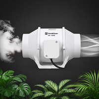 Ventilateur de ventilation 4'' Hongguan à flux mixte 100mm, ventilateur en ligne 110V/230V, système de ventilation d'air frais, ventilateur d'extraction pour tente de culture