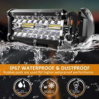 Barre lumineuse LED de travail pour voiture 7'' 120W, faisceau combiné, feux de conduite pour camion, 4x4, moto, rampe, 12V 24V, phare antibrouillard, accessoires auto