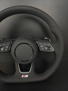 Volante Deportivo de Cuero Perforado S-Line para <span class=keywords><strong>Audi</strong></span> TT A8 A3 <span class=keywords><strong>A4</strong></span> A5 A6 A7 Q3 Q5 Q7 Serie S/RS con Levas de Cambio - Product Image 6