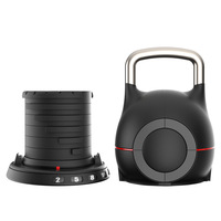 Ensemble de kettlebells de musculation réglables de type nouveau, 20 kilogrammes / 44 livres, avec 7 réglages ajustables, kettlebell de fitness réglable