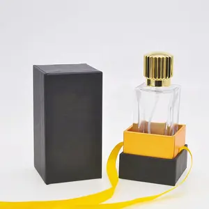 Empty High Quality Rectangular OEM Factory Glass 30ml 50ml 100ml Perfume Bottle With Gift Box Low MOQ Hot Sale