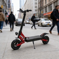Patinete Eléctrico de Largo Alcance de Alta Calidad, 100 km, Plegable, Motor Dual, Alta Potencia para Adultos, Viajes de Larga Distancia