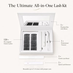<b>Volume</b> Hand Made Fan Eyelashes Individual3D Faux Mink Cluster Eyelash Cluster <b>Lashes</b> Kit - Product Image 2