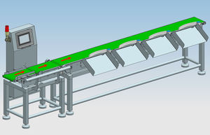Aço inoxidável Check Weigher Máquina 4 Nível Único Lado Alavanca Food Shrimp Peso Grading Machine - Product Image 5