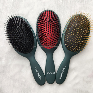 Brosse à <span class=keywords><strong>cheveux</strong></span> multicolores avec logo personnalisé, brosse démêlante pour <span class=keywords><strong>cheveux</strong></span> secs et humides, brosse pour extensions de <span class=keywords><strong>cheveux</strong></span> en nylon et poils de sanglier - Product Image 3