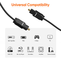Kabel Serat Optik Digital Toslink SPDIF Berkualitas Tinggi dengan Selubung PVC untuk Pemutar DVD, Monitor TV, Sound Bar, dan Home Theater