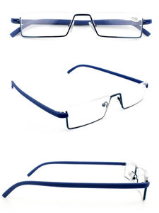 แว่นตาอ่านหนังสือสไตล์เท่ๆดีไซน์แฟนซีพร้อมเคสหนึ่งชุดแว่นตาอ่านหนังสือกันแสงสีฟ้าป้องกันโลหะ - Product Image 4