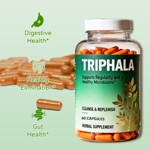 Grosir OEM kapsul Triphala suplemen Herbal Vegan organik dengan Amla & Bibhitaki & Haritaki - Product Image 2
