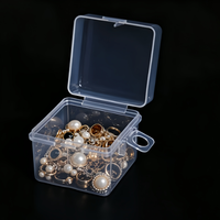 Mini boîte de rangement transparente rectangulaire en plastique, conteneurs PP de haute qualité en gros, boîte de rangement rectangulaire en vrac