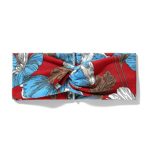 Diadema anudada con estampado cruzado nuevo Europeo Americano deportes Fitness Yoga sombreros absorbentes de sudor al por mayor - Product Image 3