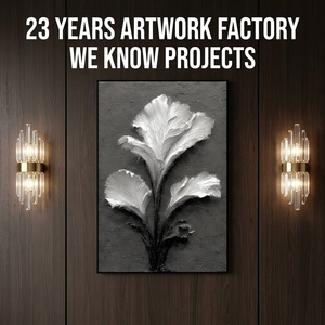 Arte su Tela Moderna con Rilievo 3D per Decorazione di Aree Pubbliche di Hotel, Progetto Professionale per l'Ospitalità, Pittura Murale FF&<span class=keywords><strong>E</strong></span> - Product Image 2