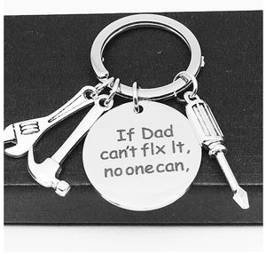 Llavero Colgante de Metal con Diseño de Martillo, Llave Inglesa y Destornillador, Abrebotellas, Regalo para el Día del Padre, con la Frase 'Papá No Puede Arreglarlo, Nadie' - Product Image 2