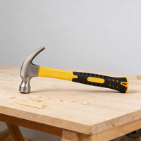 Marteau à griffes en acier à haute teneur en carbone de qualité industrielle, manche en fibre de verre antidérapant, durable, portable, OEM disponible, DIY