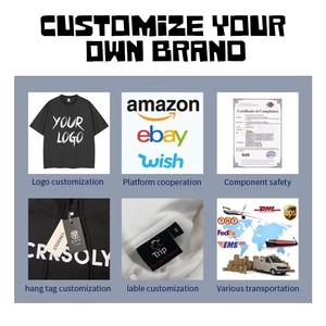 High Quality 240 GSM 100% Cotton Men's Oversized <b>T</b>-<b>shirt</b> Custom Logo <b>Plain</b> White Blank Tees - Product Image 6