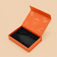 Boîte cadeau en mousse dorée avec fermeture magnétique style livre, gaufrage à chaud, pour diffuseur de parfum, logo personnalisé imprimé