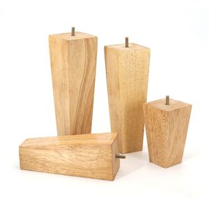 Tùy Chỉnh Rắn Gỗ Chân Vuông, Rubberwood Khối Đồ Nội Thất Chân Cho Sofa Bàn Ghế Phân Giường Hỗ Trợ Cơ Sở - Product Image 5