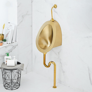 Urinoir mural automatique sans contact en acier inoxydable 304, finition PVD Or, pour bars, KTV, discothèques, toilettes, installation facile, calibre 18 - Product Image 5
