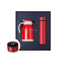 Grosir murah kustom kualitas tinggi bisnis 0.8-1.5 Liter termos kendi dan 500ml vakum labu desain elegan hadiah cangkir Set