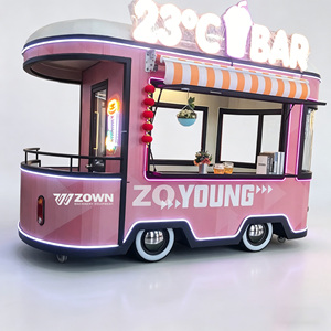 Modern-style Multifunctional Rust-Proof Metal 4-Wheel Mobile Street Food Cart Customizable for Food - Product Image 5