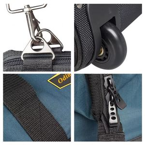 Multifunctional Rolling Repair <b>Trolley</b> <b>Tool</b> Bag Thickened Canvas with Zipper Closure Wear-resistant Electrician Hand-Pulled Box - Product Image 6