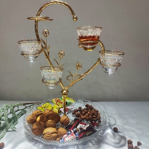 Gold Rimmed Glass <b>Tea</b> Cup <b>Set</b> Decorative <b>Tea</b> Service Carafeless Kung Fu <b>Tea</b> <b>Set</b> Gift Box for Afternoon <b>Tea</b> - Product Image 1